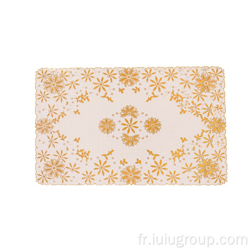 Nouveaux sets de table en dentelle rectangulaire avec motif de conception